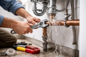 busted water pipe repair